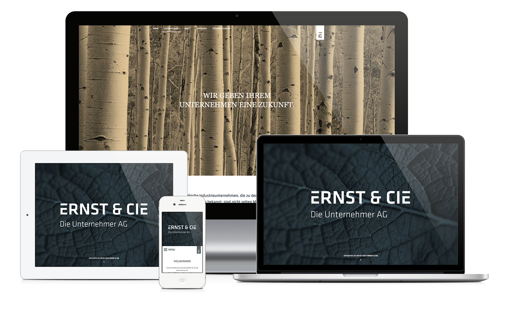 Variante B Case Launch der Website für Ernst & Cie – Die Unternehmer AG