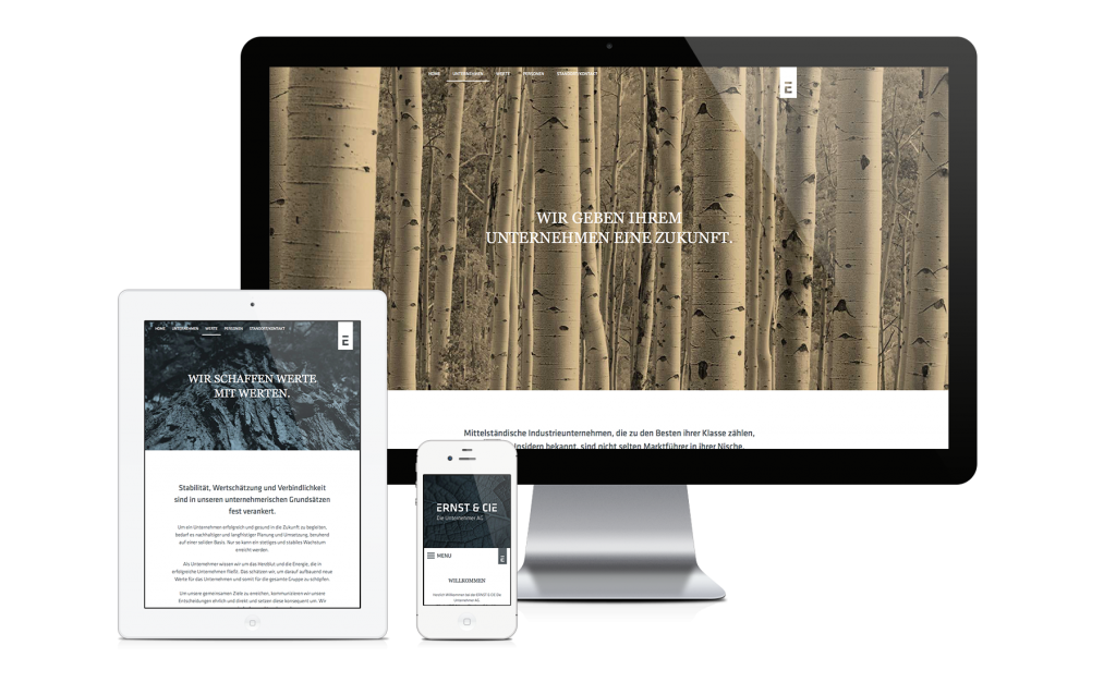 Launch der Website für Ernst & Cie – Die Unternehmer AG