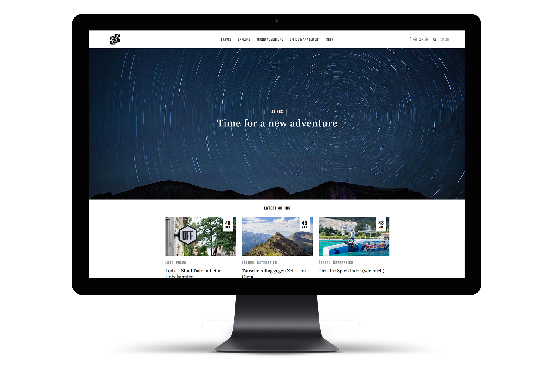 Variante B Case Relaunch des Travel-Blogs OUT OF OFFICE – www.oooyeah.de