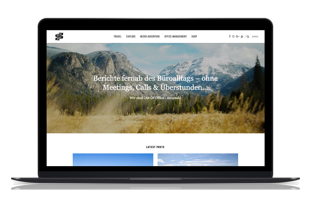 Variante B Case Relaunch des Travel-Blogs OUT OF OFFICE – www.oooyeah.de