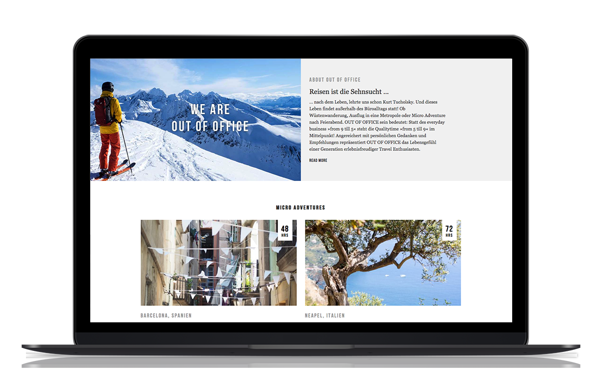 Variante B Case Relaunch des Travel-Blogs OUT OF OFFICE – www.oooyeah.de