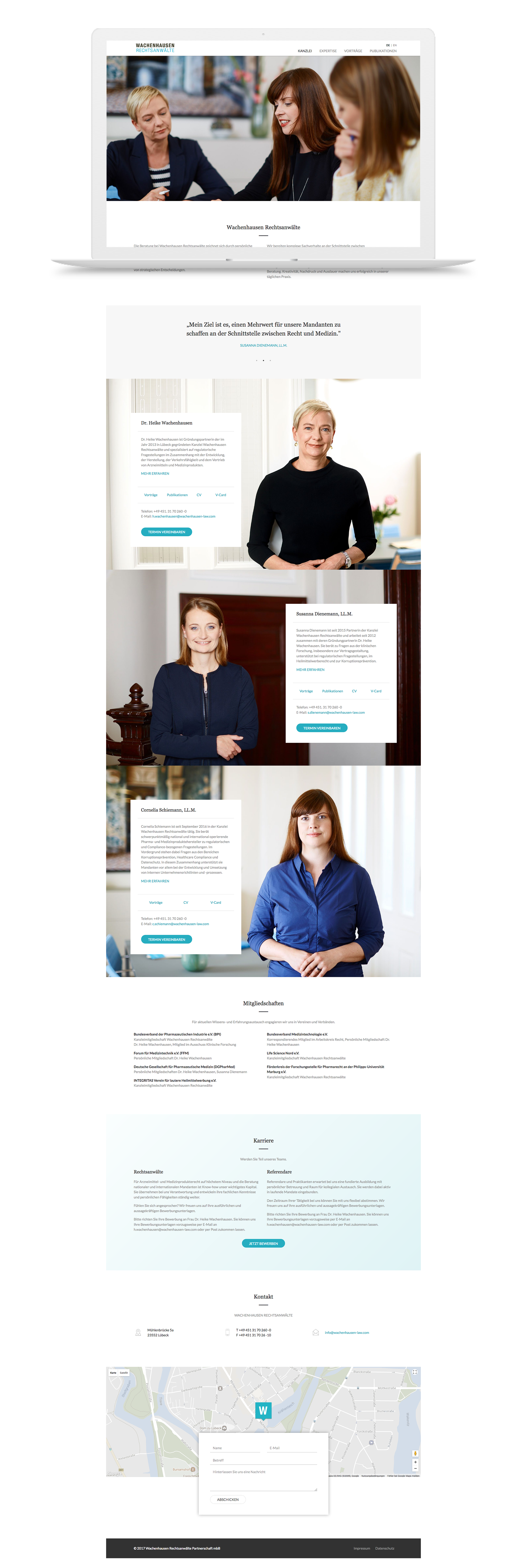 Variante B Case Konzeption und Redesign von Wachenhausen Law