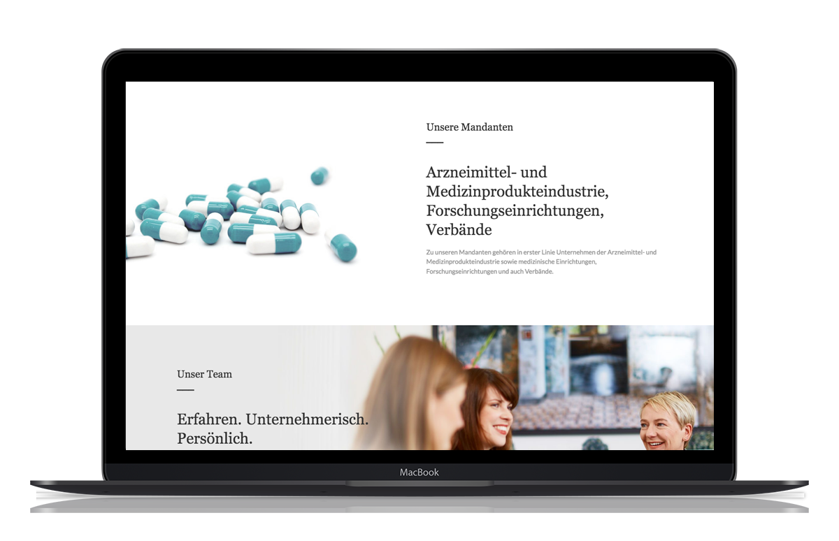 Variante B Case Konzeption und Redesign von Wachenhausen Law