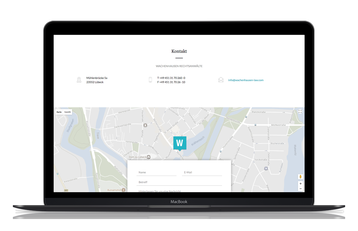 Variante B Case Konzeption und Redesign von Wachenhausen Law