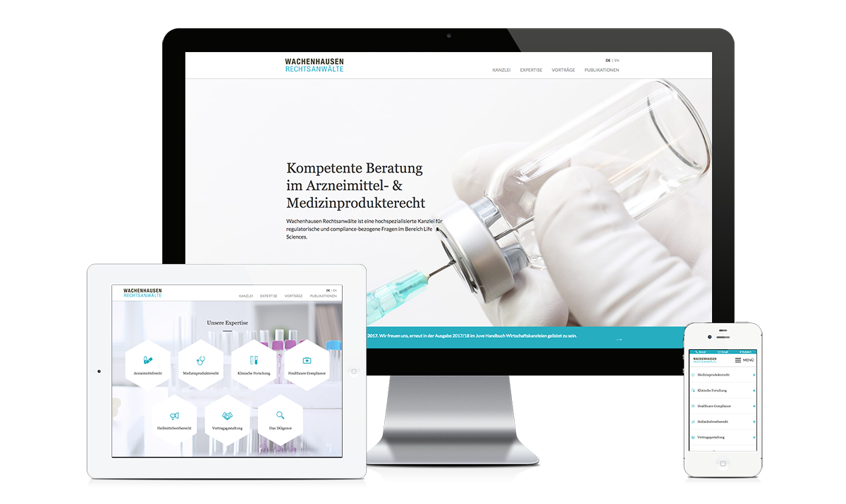 Variante B Case Konzeption und Redesign von Wachenhausen Law