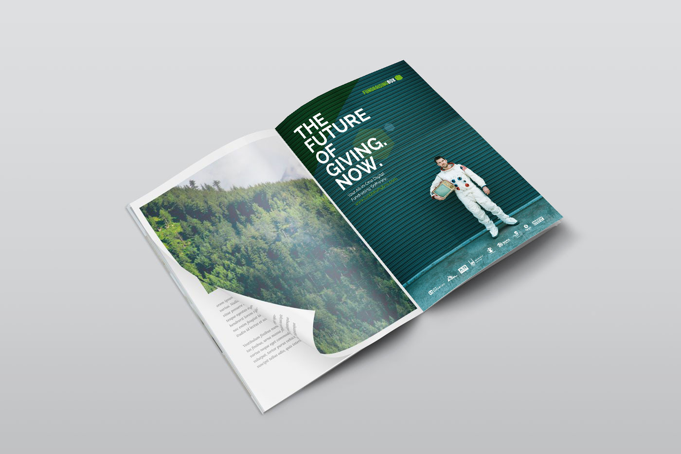 Variante B Case Design und Text für Fundraisingbox – in Englisch und Deutsch, aus Berlin und Brooklyn