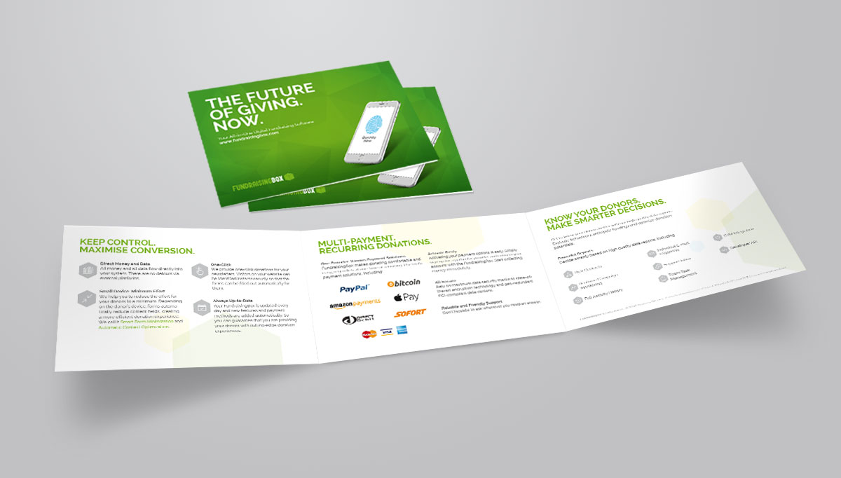 Variante B Case Design und Text für Fundraisingbox – in Englisch und Deutsch, aus Berlin und Brooklyn