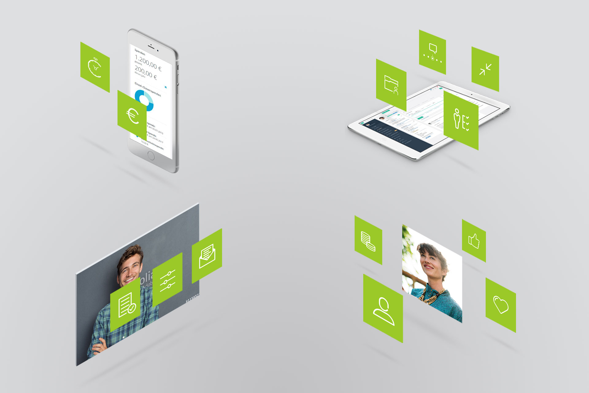 Variante B Case Design und Text für Fundraisingbox – in Englisch und Deutsch, aus Berlin und Brooklyn