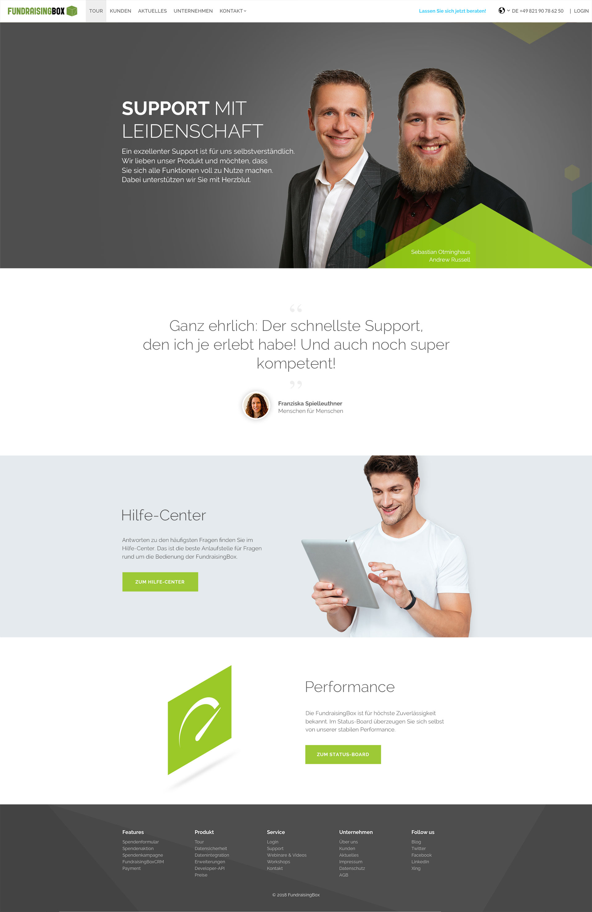 Variante B Case Design und Text für Fundraisingbox – in Englisch und Deutsch, aus Berlin und Brooklyn