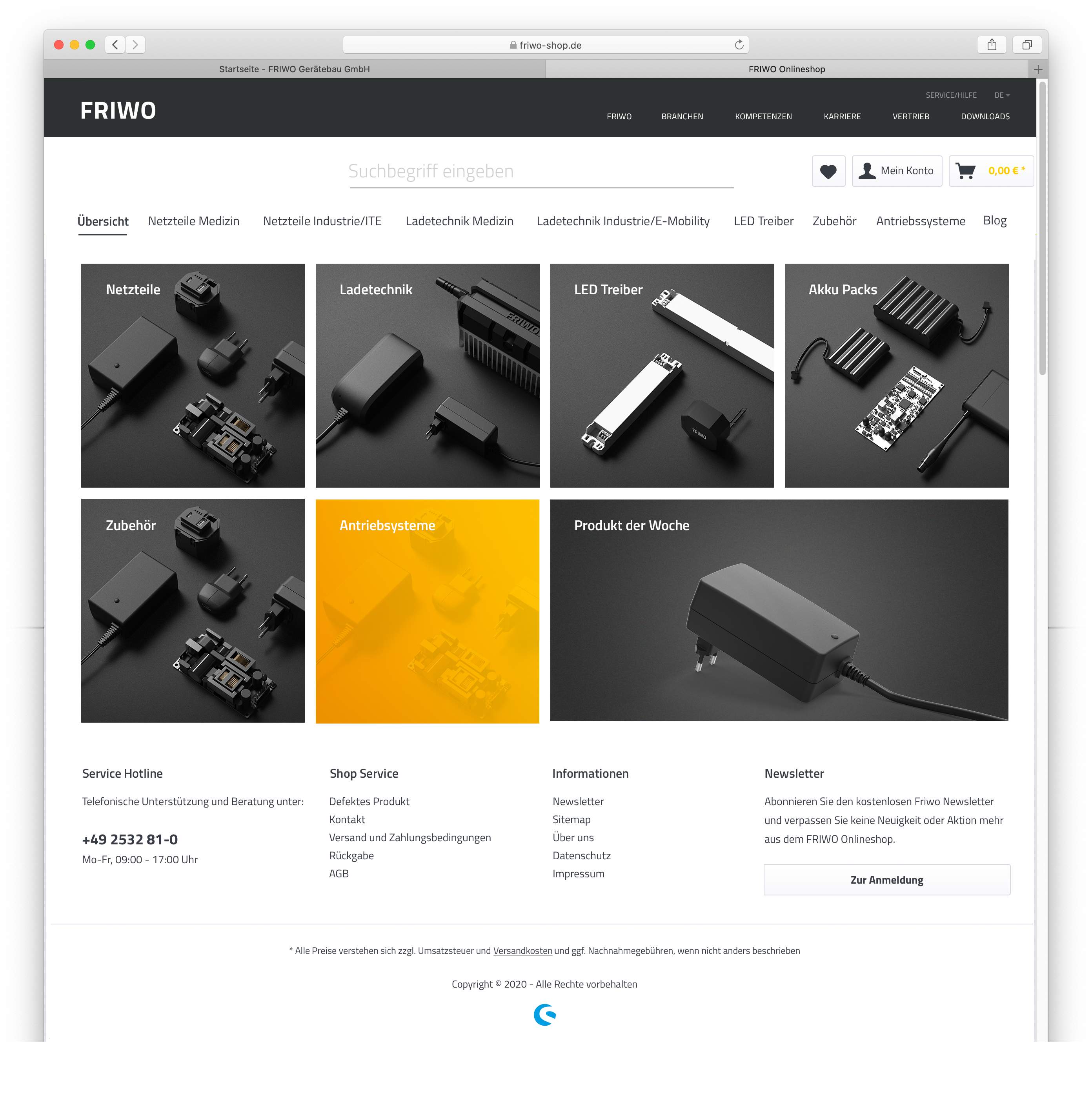 Variante B Case Marken Relaunch für FRIWO